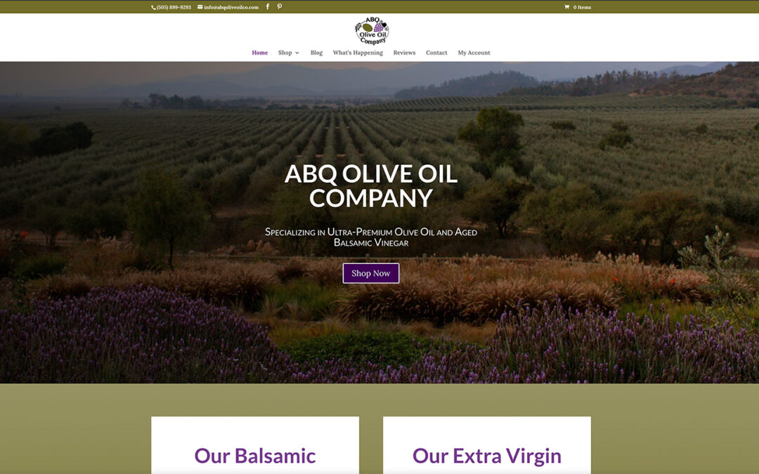ABQ Olive Oil Company Website Redesign